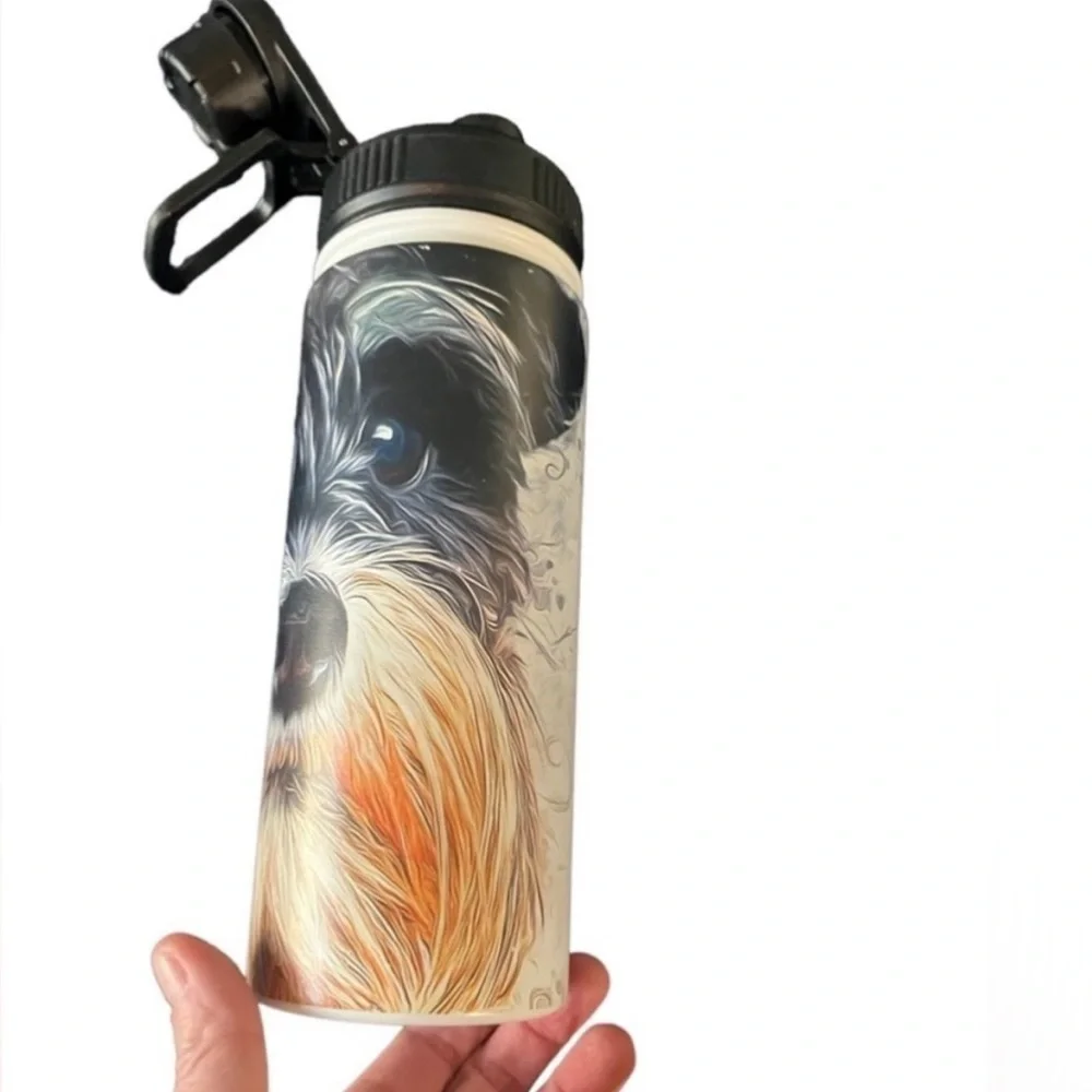 YORKSHIRE TERRIER Society 6 Stainless water bottle dog pet lover thermos Yorkie - Picture 1 of 10